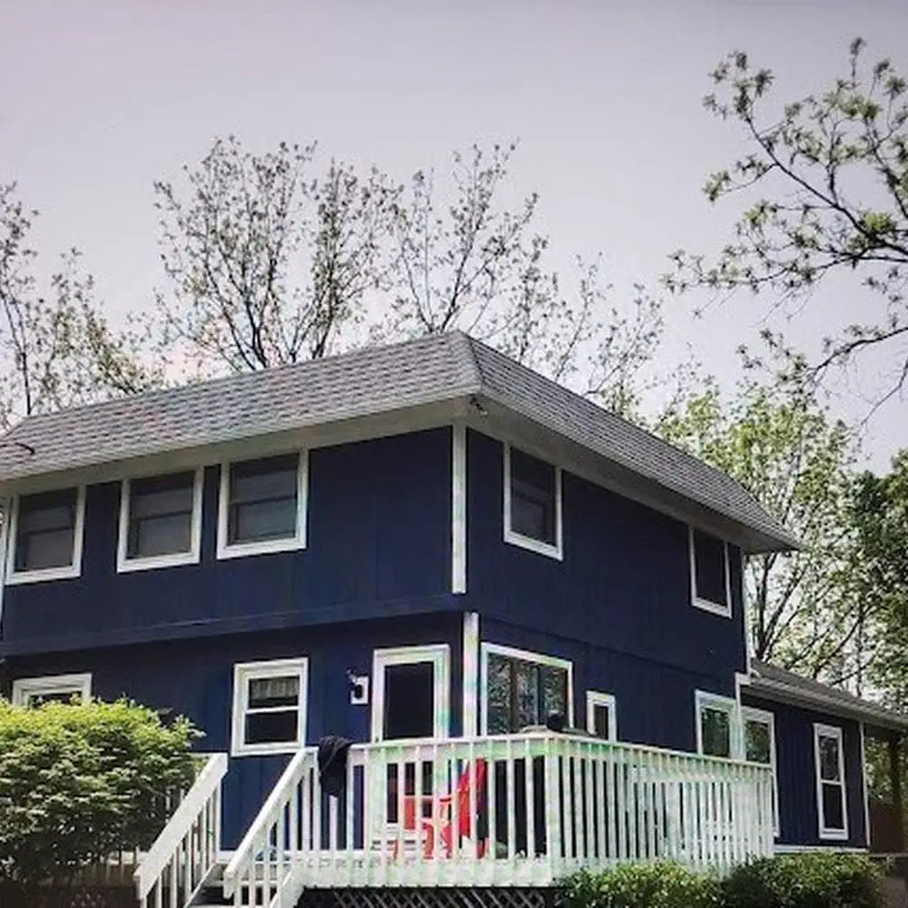 House after exterior painting